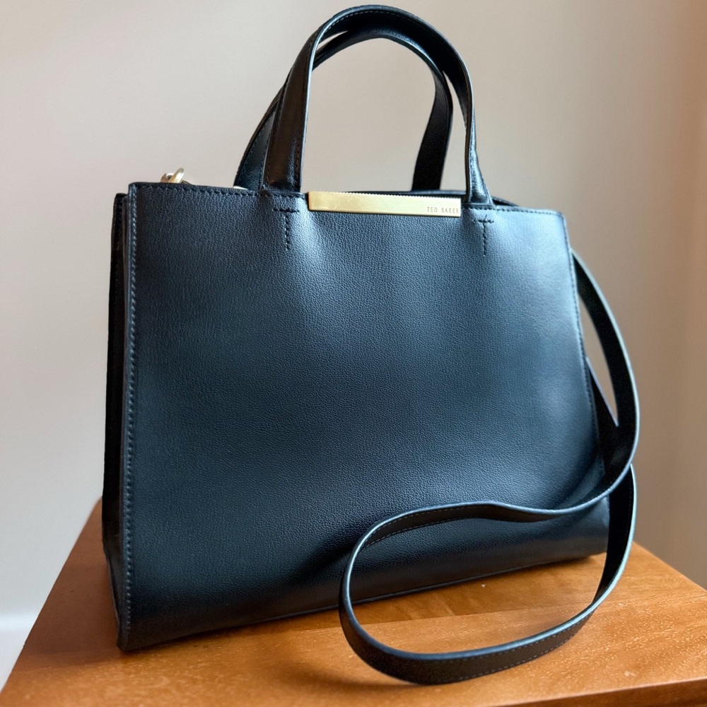 LNWOT Ted Baker Black Leather Structured Purse - Picture 4 of 5
